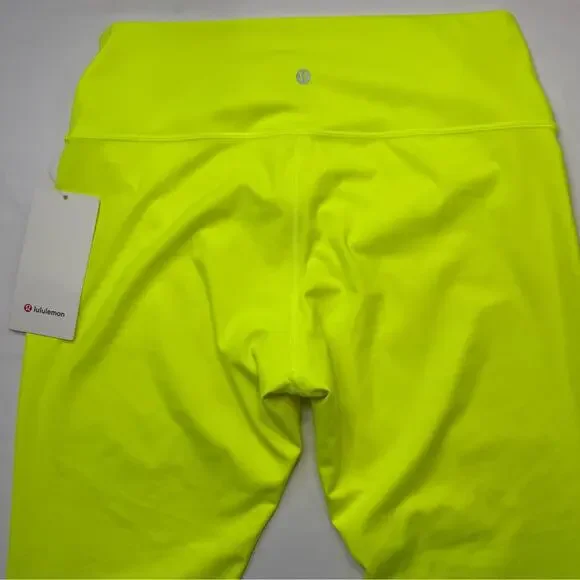 Lululemon Wunder Under High-Rise Tights 25” Electric Yellow Size 14 NWT